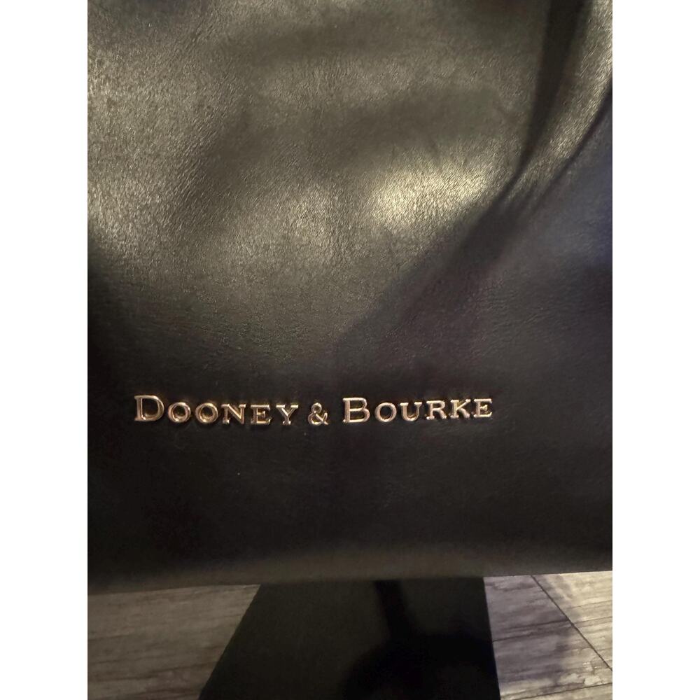 Dooney and Bourke black Florentine leather Barlow handbag purse bag - Picture 6 of 16